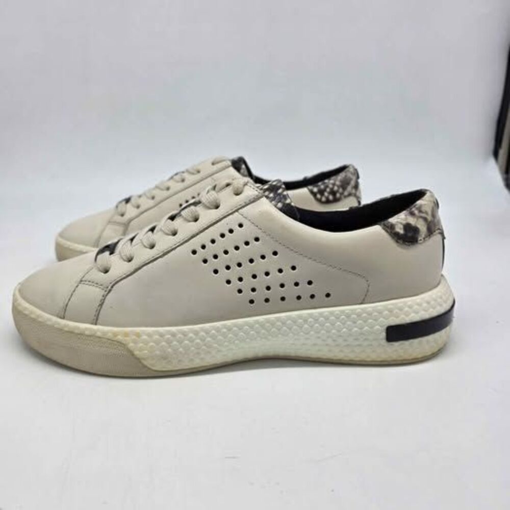 Michael Kors Scotty Lace Up Platform Sneakers Snakeskin Leather 8M